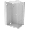 Mexen Lunar T cabine de douche pivotante gauche 120 x 110 cm, transparent, blanc - 834T-120-110-20-00-L