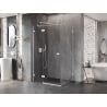 Mexen Lunar T cabine de douche pivotante gauche 120 x 110 cm, transparent, blanc - 834T-120-110-20-00-L