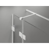 Mexen Lunar T cabine de douche pivotante gauche 120 x 110 cm, transparent, blanc - 834T-120-110-20-00-L