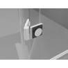Mexen Lunar T cabine de douche pivotante gauche 120 x 110 cm, transparent, blanc - 834T-120-110-20-00-L