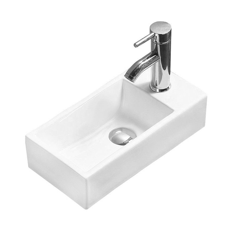 Mexen Inez lavabo de comptoir gauche 40 x 20 cm, Blanc - 21484000L
