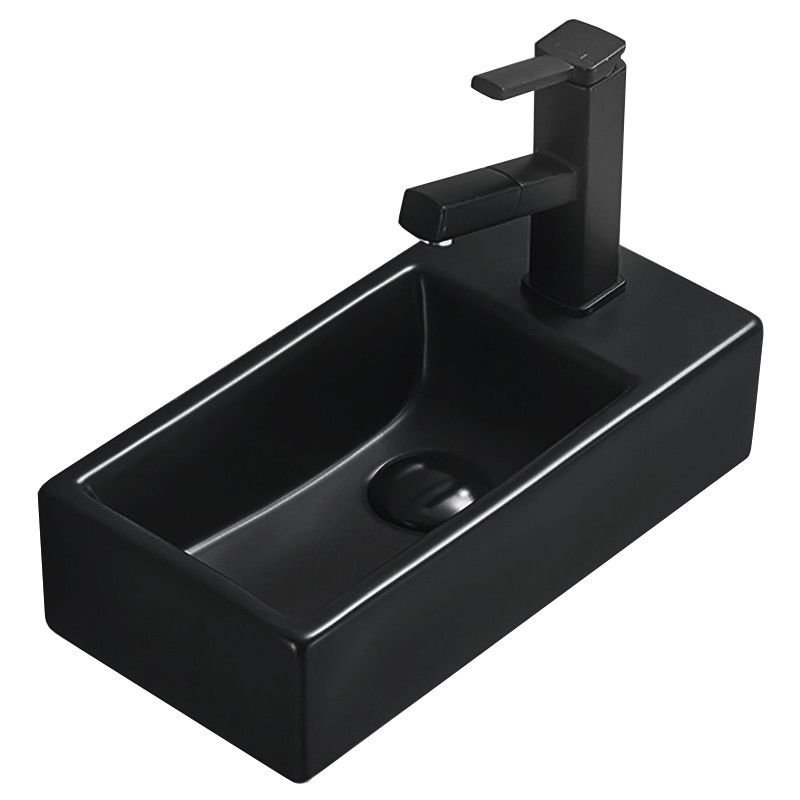 Mexen Inez lavabo de comptoir gauche 40 x 20 cm, Noir mat - 21484085L