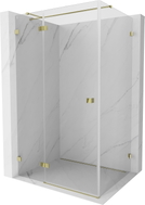 Mexen Lunar T cabine de douche pivotante gauche 130 x 90 cm, transparent, doré - 834T-130-090-50-00-L