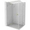 Mexen Lunar T cabine de douche pivotante gauche 140 x 90 cm, transparent, or - 834T-140-090-50-00-L