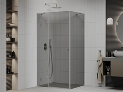 Mexen Roma cabine de douche pivotante 120 x 90 cm, graphite, chrome - 854-120-090-01-40
