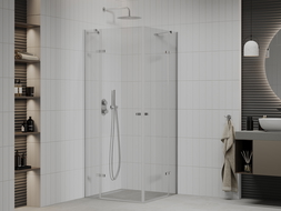 Mexen Roma Duo cabine de douche à charnières 70 x 70 cm, transparent, chrome - 854-070-070-02-00