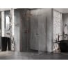 Mexen Lunar T cabine de douche pivotante gauche 110 x 90 cm, transparent, or rose - 834T-110-090-60-00-L