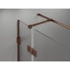 Mexen Lunar T cabine de douche pivotante gauche 110 x 90 cm, transparent, or rose - 834T-110-090-60-00-L