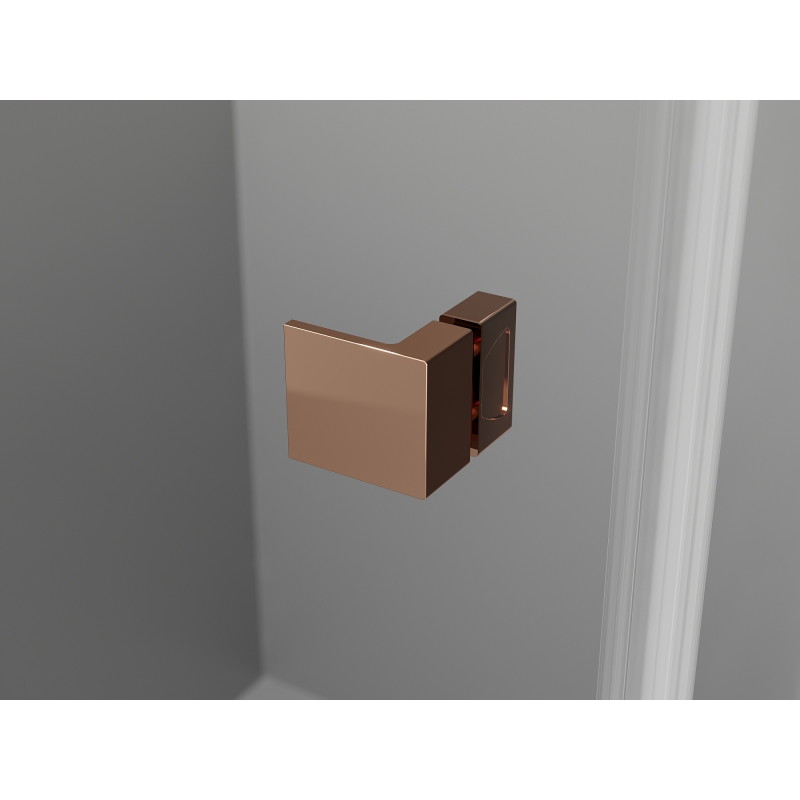Mexen Lunar T cabine de douche pivotante gauche 140 x 90 cm, transparent, or rose - 834T-140-090-60-00-L