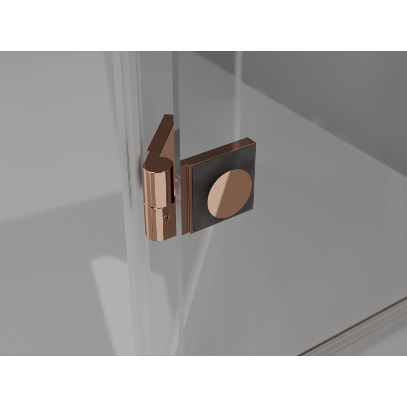 Mexen Lunar T cabine de douche pivotante gauche 140 x 90 cm, transparent, or rose - 834T-140-090-60-00-L