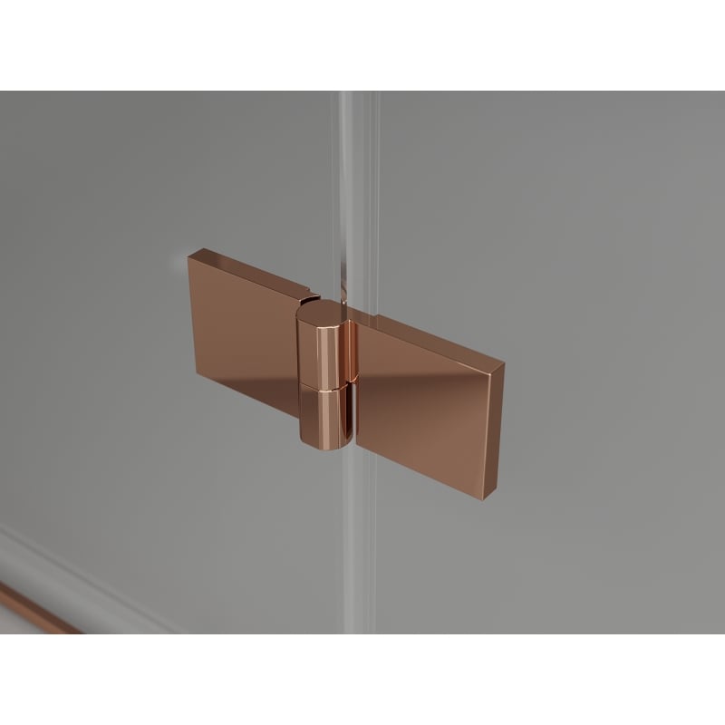 Mexen Lunar T cabine de douche battante gauche 140 x 100 cm, transparent, or rose - 834T-140-100-60-00-L