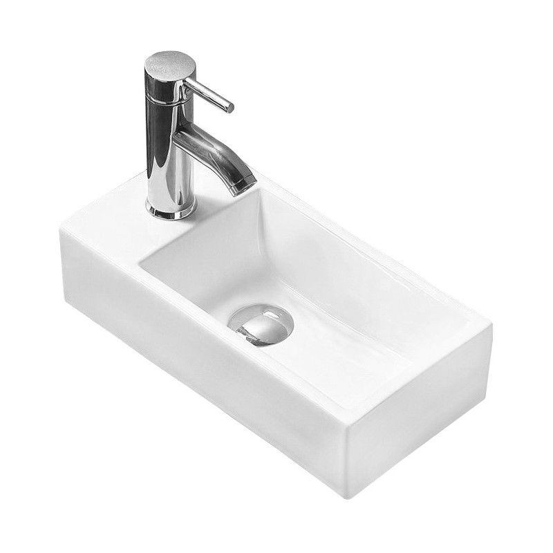 Mexen Inez lavabo de comptoir droit 41 x 21 cm, Blanc - 21484000R