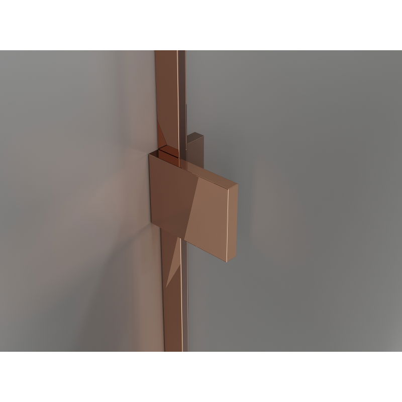 Mexen Lunar T cabine de douche pivotante gauche 130 x 120 cm, transparent, or rose - 834T-130-120-60-00-L