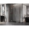 Mexen Lunar T cabine de douche à porte battante gauche 120 x 110 cm, transparent, cuivre brossé - 834T-120-110-65-00-L