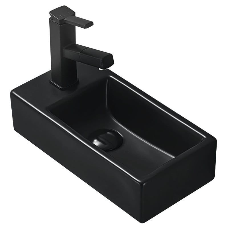 Mexen Inez lavabo autoportant droit 40 x 20 cm, noir mat - 21484085R