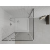 Mexen Roma cabine de douche à charnière 80 x 80 cm, transparent, chrome + receveur Plat - 854-080-080-01-00-4010