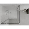 Mexen Roma cabine de douche pivotante 90 x 90 cm, transparent, chrome + receveur Flat - 854-090-090-01-00-4010