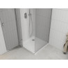 Mexen Roma cabine de douche battante 100 x 100 cm, transparente, chromée + receveur Flat - 854-100-100-01-00-4010