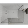 Mexen Roma cabine de douche pivotante 70 x 90 cm, transparent, chrome + bac à douche plat - 854-070-090-01-00-4010