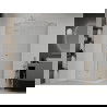 Cabine de douche pliante Mexen Roma 80 x 70 cm, transparent, chrome + receveur Flat - 854-080-070-01-00-4010