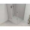 Mexen Roma cabine de douche pivotante 80 x 70 cm, transparent, chromé + receveur Flat - 854-080-070-01-00-4010