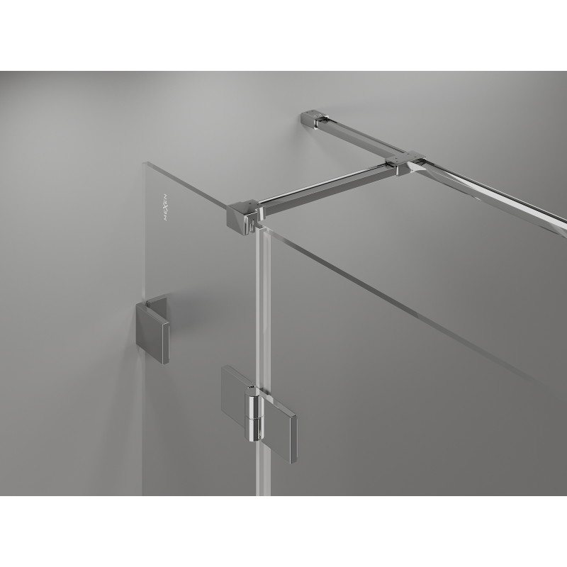 Mexen Lunar T cabine de douche pivotante droite 135 x 100 cm, transparent, chrome - 834T-135-100-01-00-P