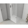Mexen Roma cabine de douche pivotante 90 x 80 cm, transparent, chrome + receveur Flat - 854-090-080-01-00-4010