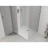 Mexen Roma cabine de douche pivotante 100 x 80 cm, transparent, chrome + receveur Flat - 854-100-080-01-00-4010