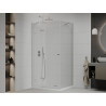 Mexen Roma cabine de douche pivotante 110 x 70 cm, transparent, chromé + receveur plat - 854-110-070-01-00-4010