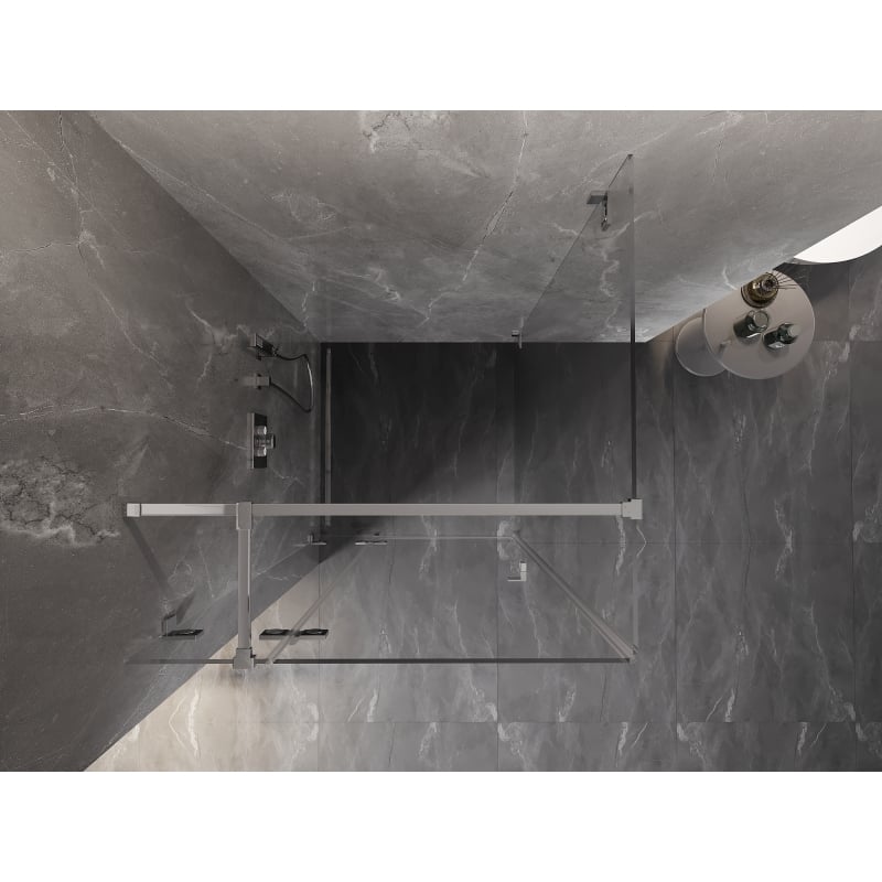 Mexen Lunar T cabine de douche pivotante gauche 110 x 110 cm, transparent, chromé - 834T-110-110-01-00-L