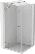 Mexen Lunar T cabine de douche pivotante gauche 110 x 110 cm, transparent, or - 834T-110-110-50-00-L