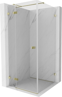 Mexen Lunar T cabine de douche pivotante gauche 110 x 110 cm, transparente, dorée - 834T-110-110-50-00-L