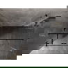 Cabine de douche rabattable gauche Mexen Lunar T 135 x 100 cm, transparent, noir - 834T-135-100-70-00-L