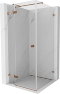 Mexen Lunar T cabine de douche pivotante gauche 110 x 110 cm, transparent, or rose - 834T-110-110-60-00-L