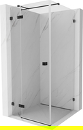 Mexen Lunar T cabine de douche à battant gauche 110 x 110 cm, transparent, noir - 834T-110-110-70-00-L