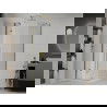Mexen Roma cabine de douche pivotante 100 x 100 cm, transparent, or + receveur plat - 854-100-100-50-00-4010
