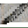 Mexen Roma cabine de douche pivotante 100 x 100 cm, transparent, or + receveur plat - 854-100-100-50-00-4010