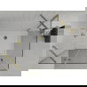 Mexen Roma cabine de douche pivotante 70 x 100 cm, transparente, or + receveur plat - 854-070-100-50-00-4010
