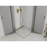 Mexen Roma Duo cabine de douche pivotante 90 x 90 cm, transparent, dorée - 854-090-090-50-00-02