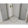 Mexen Roma Duo cabine de douche pivotante 90 x 90 cm, transparente, dorée - 854-090-090-50-00-02