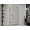 Mexen Roma Duo cabine de douche pivotante 90 x 90 cm, transparente, dorée - 854-090-090-50-00-02