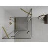 Mexen Roma Duo cabine de douche pivotante 90 x 90 cm, transparent, dorée - 854-090-090-50-00-02