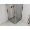Mexen Roma Duo cabine de douche pivotante 90 x 90 cm, transparent, dorée - 854-090-090-50-00-02