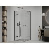 Mexen Roma Duo cabine de douche pivotante 70 x 70 cm, transparent, noir - 854-070-070-70-00-02