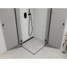 Mexen Roma Cabine de douche battante Duo 80 x 80 cm, transparente, noire - 854-080-080-70-00-02