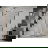 Mexen Roma Duo cabine de douche battante 80 x 80 cm, transparent, noire - 854-080-080-70-00-02