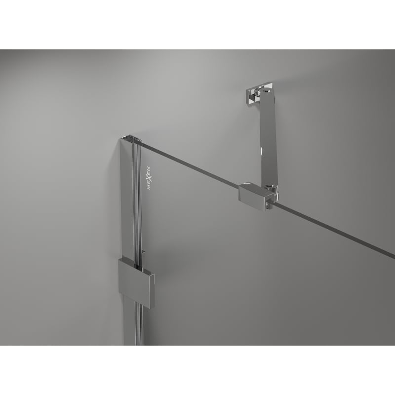 Mexen Lunar-B cabine de douche pivotante gauche 90 x 80 cm, transparent, chrome - 832-090-080-01-00-L