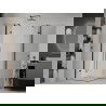 Mexen Roma Duo cabine de douche pivotante 100 x 100 cm, transparent, noir - 854-100-100-70-00-02