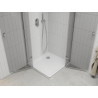 Mexen Roma Duo cabine de douche pivotante 90 x 90 cm, transparent, chrome + receveur Plat - 854-090-090-01-02-4010