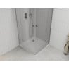 Mexen Roma Duo cabine de douche pivotante 90 x 90 cm, transparent, chrome + receveur Flat - 854-090-090-01-02-4010